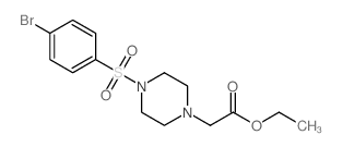 2-(4-(4-溴苯基磺酰基)哌嗪基乙酸乙酯结构式