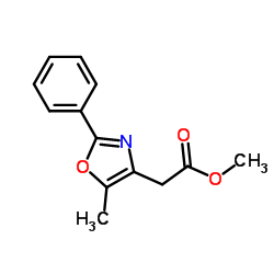 5-甲基-2-苯基恶唑-4-乙酸甲酯结构式