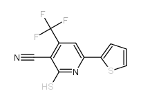 2-mercapto-6-thien-2-yl-4-(trifluoromethyl)-pyridine-3-carbonitrile structure