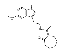 2-[1-[[2-(5-Methoxy-1H-indol-3-yl)ethyl]amino]ethylidene]cycloheptanone Structure