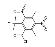 2-tert-butyl-4,6-dimethyl-3,5-dinitro-benzoyl chloride结构式