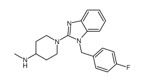 1-{1-(4-氟苯基)甲基-1H-苯咪唑-2-基}-N-甲基-4-哌啶胺结构式