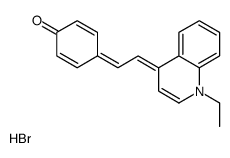 4-[2-(1-ethylquinolin-1-ium-4-yl)ethenyl]phenol,bromide Structure