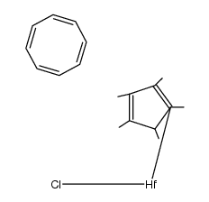 (pentamethylcyclopentadienyl)hafnium(cyclooctatetraene)chloride Structure