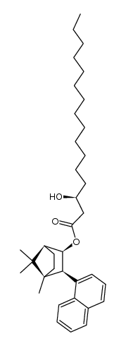 (S)-(1S,2R,3R,4S)-4,7,7-trimethyl-3-(naphthalen-1-yl)bicyclo[2.2.1]heptan-2-yl 3-hydroxyhexadecanoate结构式