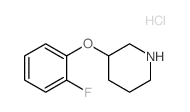 3-(2-氟苯氧基)哌啶盐酸盐结构式