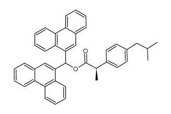 (R)-ibuprofen di(9-phenanthryl)methyl ester结构式