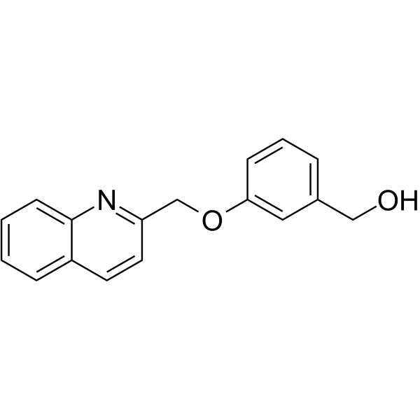 [3-(quinolin-2-ylmethoxy)phenyl]methanol结构式