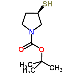 (R)-3-Mercapto-pyrrolidine-1-carboxylic acid tert-butyl ester Structure
