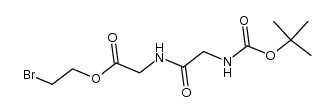 N-t-butyloxycarbonylglycylglycine 2-bromoethyl ester结构式