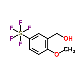 [2-Methoxy-5-(pentafluoro-λ6-sulfanyl)phenyl]methanol Structure