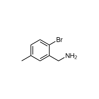 (2-溴-5-甲基苯基)甲胺结构式