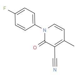 1-(4-氟苯基)-2-氧代-4-甲基-1,2-二氢吡啶-3-甲腈结构式