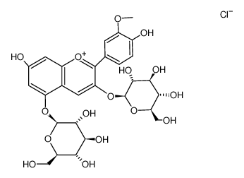 氯化芍药素-3,5-O-双葡萄糖苷结构式