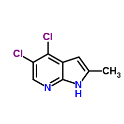 4,5-Dichloro-2-methyl-1H-pyrrolo[2,3-b]pyridine结构式
