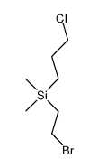 (2-bromoethyl)(3-chloropropyl)dimethylsilane结构式