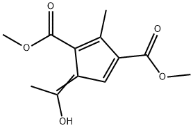 5-(1-Hydroxyethylidene)-2-methyl-1,3-cyclopentadiene-1,3-dicarboxylic acid dimethyl ester结构式