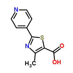 4-甲基-2-(4-吡啶基)噻唑-5-羧酸结构式