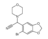 α-(2-bromo-4,5-methylenedioxyphenyl)-α-morpholinoacetonitrile Structure