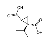 1,2-Cyclopropanedicarboxylicacid,1-(1-methylethyl)-,(1R-cis)-(9CI) Structure