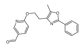 6-[2-(5-methyl-2-phenyl-1,3-oxazol-4-yl)ethoxy]pyridine-3-carbaldehyde结构式