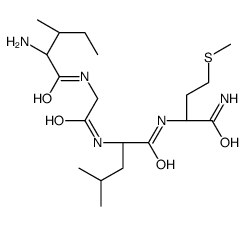 (2S,3S)-2-amino-N-[2-[[(2S)-1-[[(2S)-1-amino-4-methylsulfanyl-1-oxobutan-2-yl]amino]-4-methyl-1-oxopentan-2-yl]amino]-2-oxoethyl]-3-methylpentanamide Structure