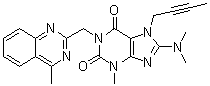 7-(丁-2-炔-1-基)-8-(二甲基氨基)-3-甲基-1-((4-甲基喹唑啉-2-基)甲基)-1H-嘌呤-2,6-(3H,7H)-二酮(利格列汀杂质)图片