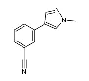 3-(1-methylpyrazol-4-yl)benzonitrile结构式