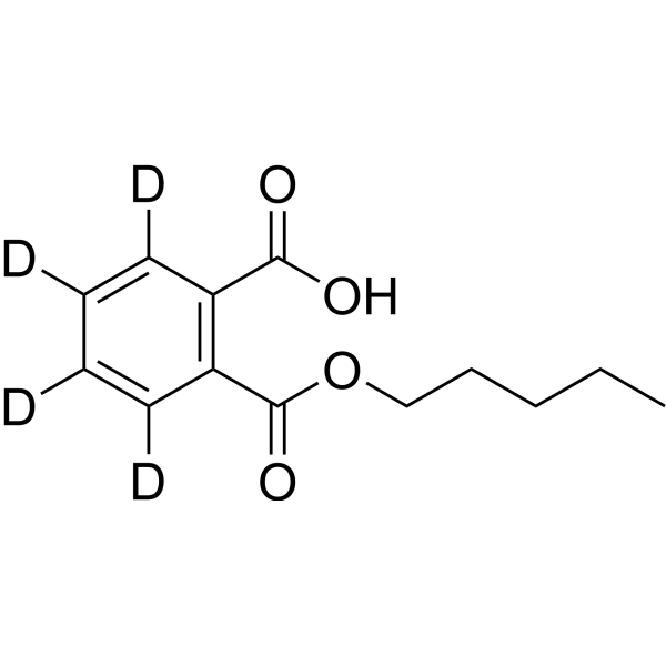 Mono-n-Pentyl Phthalate-3,4,5,6-d4结构式