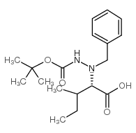 (S)-(+)-N-Alpha -苯甲基-N-Β--BOC-L-肼基异亮氨酸结构式