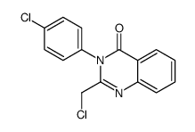2-(chloromethyl)-3-(4-chlorophenyl)quinazolin-4-one结构式