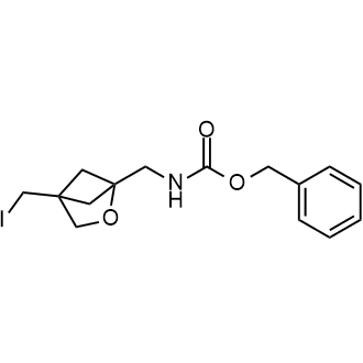 Benzyl ((4-(iodomethyl)-2-oxabicyclo[2.1.1]hexan-1-yl)methyl)carbamate Structure