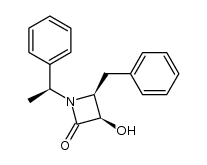 (3R,4S)-4-benzyl-3-hydroxy-1-[(S)-1-phenylethyl]azetidin-2-one结构式