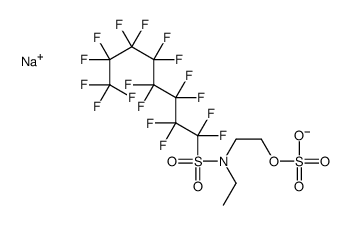 sodium,2-[ethyl(1,1,2,2,3,3,4,4,5,5,6,6,7,7,8,8,8-heptadecafluorooctylsulfonyl)amino]ethyl sulfate结构式