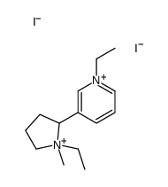 1-ethyl-3-(1-ethyl-1-methylpyrrolidin-1-ium-2-yl)pyridin-1-ium,diiodide Structure