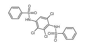 N,N'-(trichloro-p-phenylene)-bis-benzenesulfonamide结构式