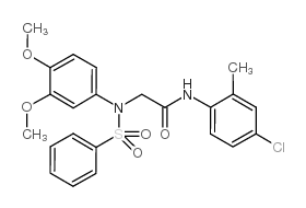 2-[n-(苯磺酰基)-3,4-二甲氧基苯胺]-n-(4-氯-2-结构式