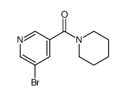 (5-溴吡啶-3-基)(哌啶-1-基)甲酮结构式