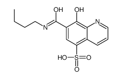 7-(butylcarbamoyl)-8-hydroxyquinoline-5-sulfonic acid Structure