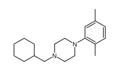 1-(cyclohexylmethyl)-4-(2,5-dimethylphenyl)piperazine结构式