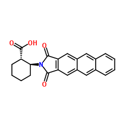 (1S,2S)-2-(蒽-2,3-二甲酰亚胺基)环己甲酸结构式