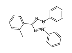 5-(2-methylphenyl)-2,3-diphenyltetrazol-2-ium结构式