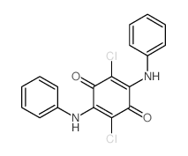 2,5-Cyclohexadiene-1,4-dione,2,5-dichloro-3,6-bis(phenylamino)- Structure