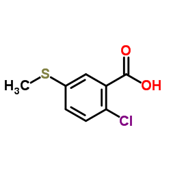 2-氯-5-(甲硫基)苯甲酸结构式