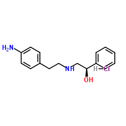 (alphaR)-alpha-[[[2-(4-氨基苯基)乙基]氨基]甲基]苯甲醇盐酸盐结构式