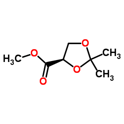 (R)-(+)-2,2-二甲基-1,3-二氧戊环-4-羧酸甲酯结构式