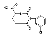 2-(3-chlorophenyl)-1,3-dioxo-5,6,7,7a-tetrahydropyrrolo[1,2-c]imidazole-5-carboxylic acid结构式