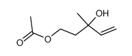 3-methyl-3-hydroxy-4-penten-1-yl acetate结构式
