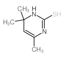 4,4,6-trimethyl-1,3-dihydropyrimidine-2-thione结构式