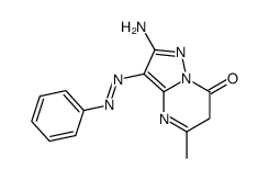 2-amino-5-methyl-3-phenyldiazenyl-6H-pyrazolo[1,5-a]pyrimidin-7-one Structure